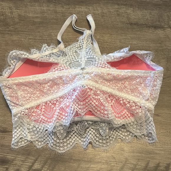 Pink Victoria Secret push up lace bra size D-DD - Picture 3 of 6